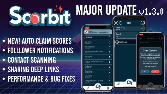 Scorbit v1.3.0 Released – Major App Update and over 2 Million Scores!
