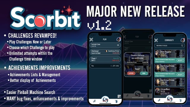 Scorbit Mobile App Version 1.2 Released!