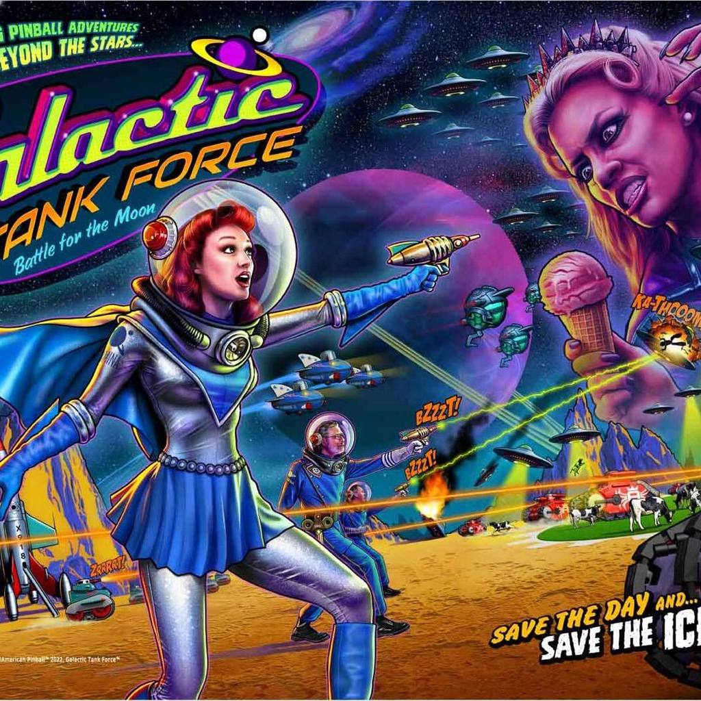 Galactic Tank Force backglass