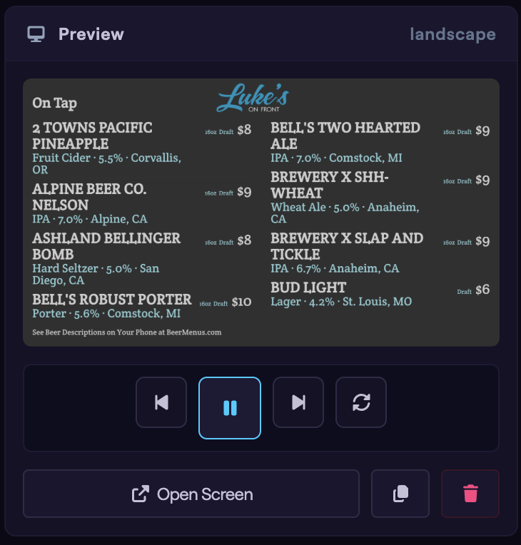 The Preview column showing the configured image, with the Save Playlist button active.