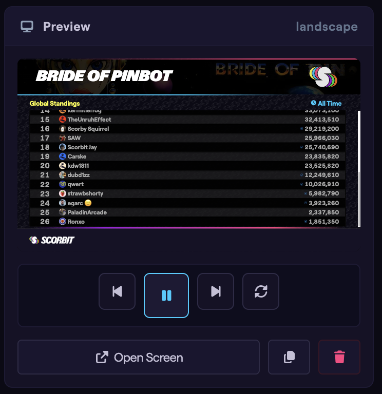 The Preview column showing the configured leaderboard, with the Save Playlist button active.