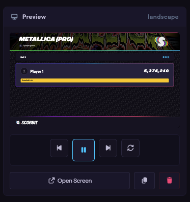 The Preview column showing the configured scoreboard, with the Save Playlist button active.