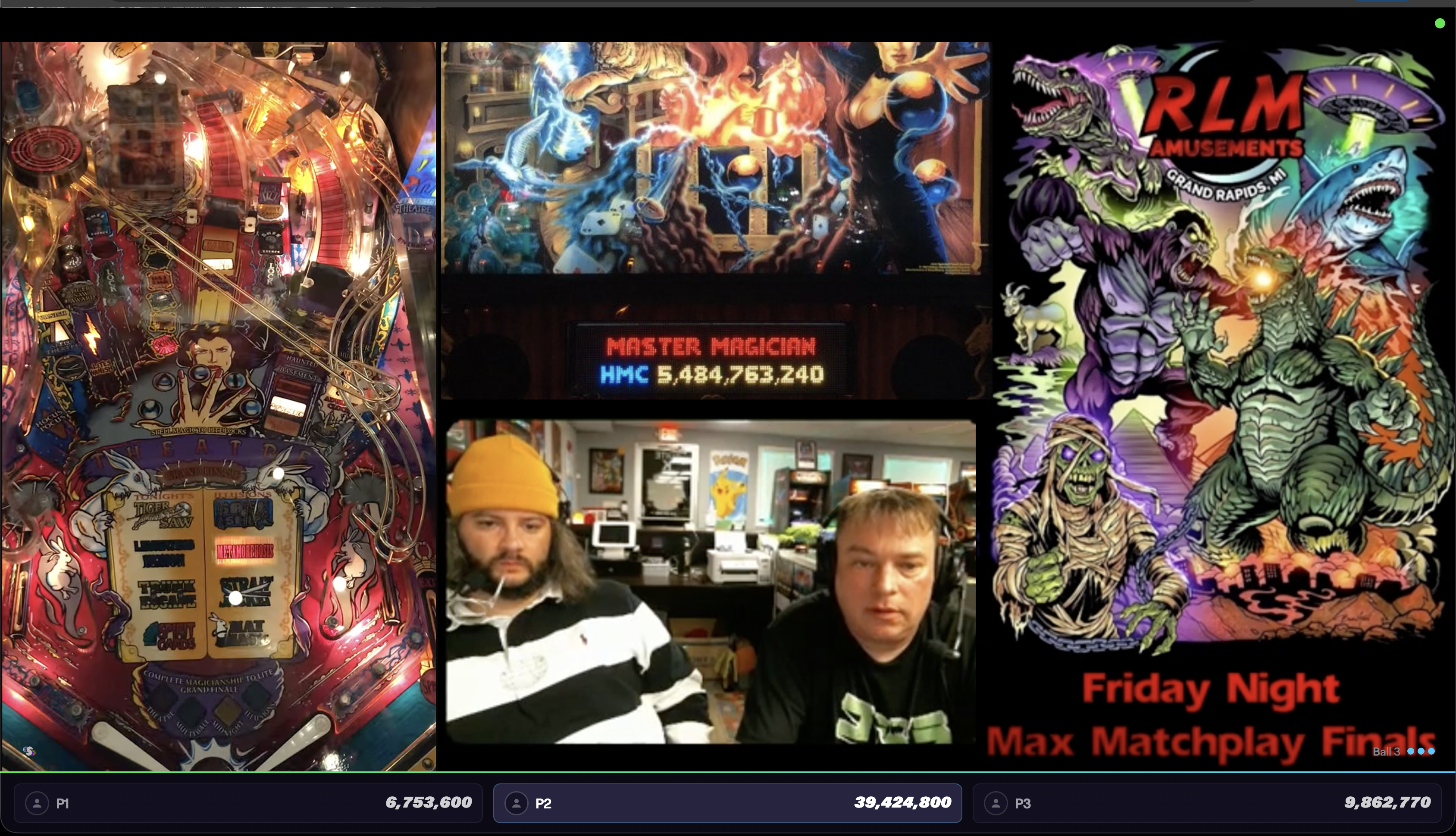 An example streamboard lower-third overlay composited over a gameplay feed.